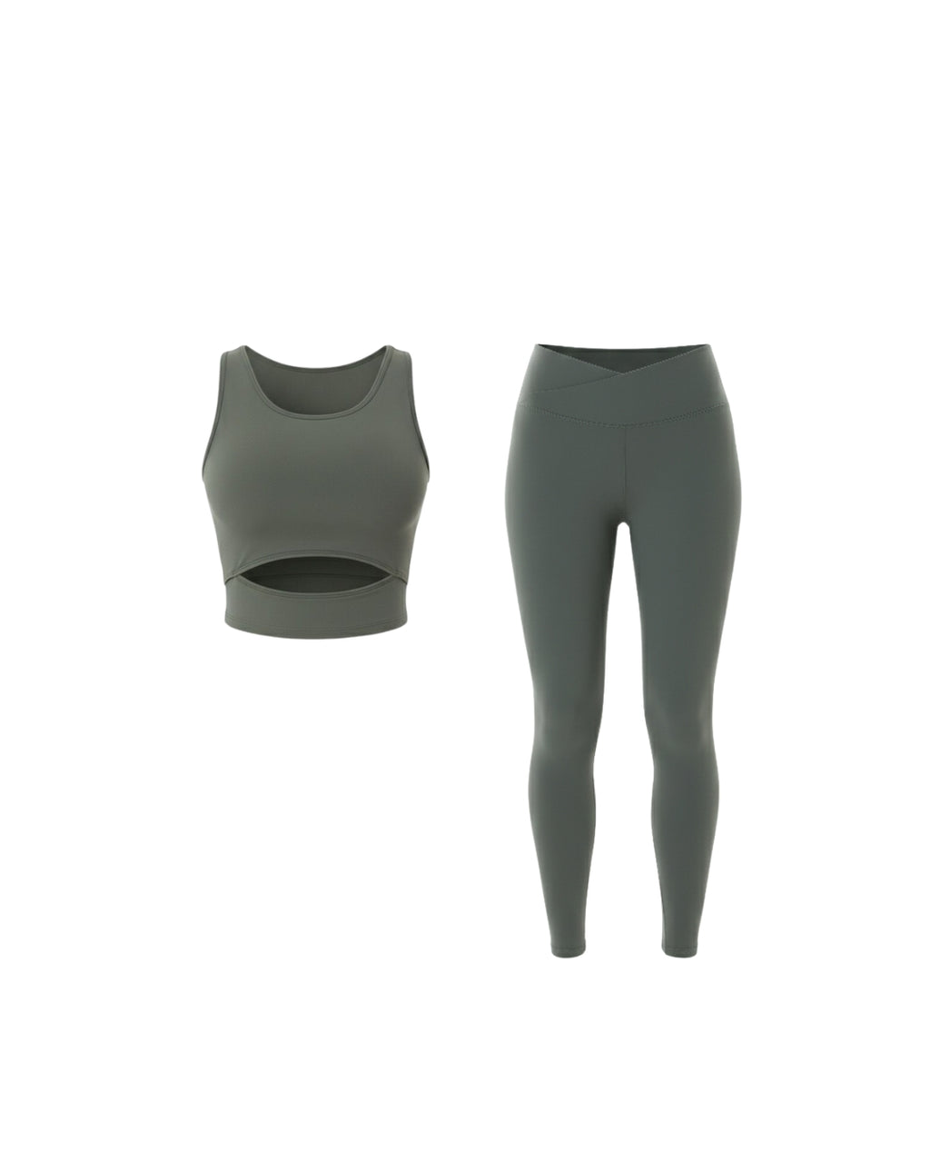 The Edgy Vibe Leggings in Olive