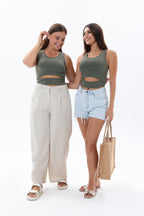 The Cutting Edge Top in Olive